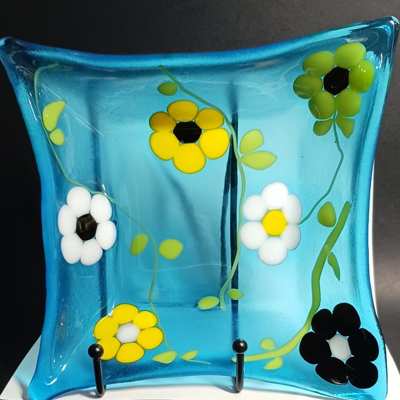 Jewelry Dish | Fused Glass | Colorful Home Decor | Gift for Her | Hostess Gift | - Picture 2 of 4